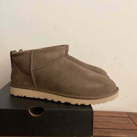 UGG Classic Ultra Mini Booties Hickory Men Size 8 Women Size 9 - Picture 7 of 12